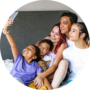 Family taking a selfie, Disabilities Support